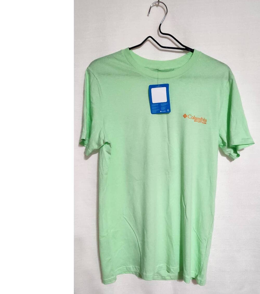 Columbia Pfg small shirt neon green